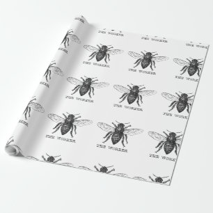 Honig Schwarze Hummel Arbeiterbiene Geschenkpapier