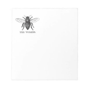 Honig Schwarze Hummel Arbeiterbiene Notizblock