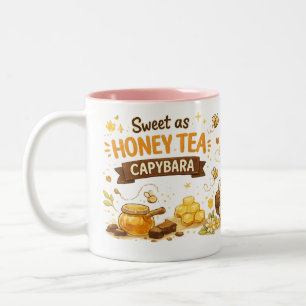 Honig-Tee Capybara Süßes, gemütliches Capybara b Zweifarbige Tasse