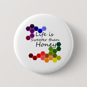 Honig Thema mit positiven Worten Button