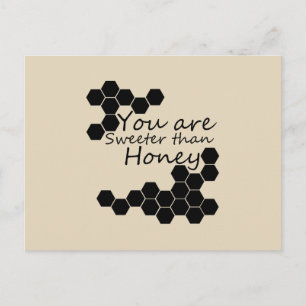 Honig Thema mit positiven Worten Postkarte