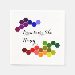 Honig Thema mit positiven Worten Serviette