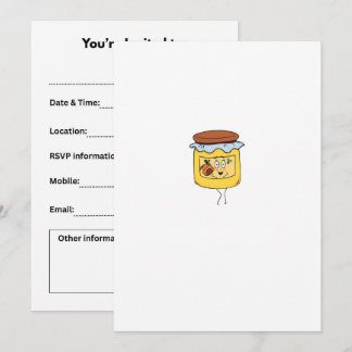 Honig-Thema, personalisieren Sie Honey, Einladung