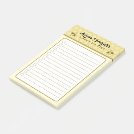 Honig-To-Do-Liste Klebezettel mit Bienen-Motiv Post-it Klebezettel