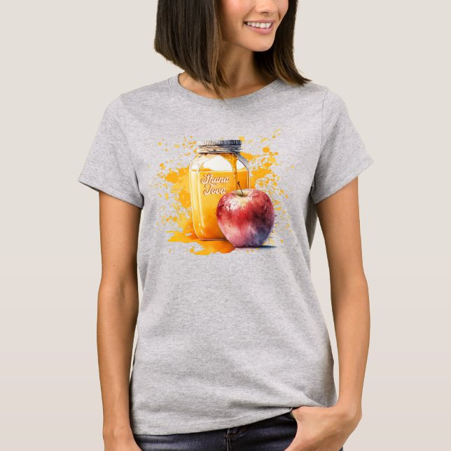 Honig und Apple Shana Tova T-Shirt (Vorderseite)