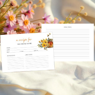 Honig- und Bienenblumenkrebskarten für Brautparty Einladung