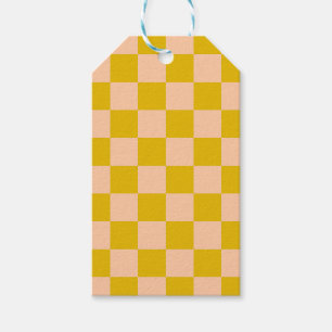 Honig- und Pfirsich-Schachbrett Geschenkanhänger