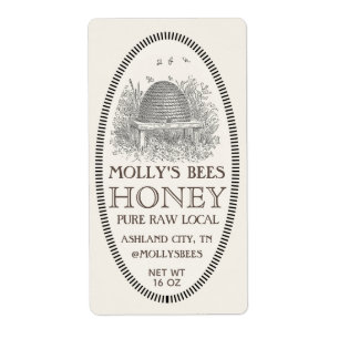 Honig Vintager Oval-Skep mit grenzüberschreitendem