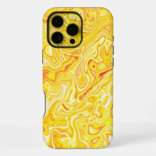Honig-Zitronen-Gelb-Marmor-Textur abstrakt flüssig iPhone 16 Pro Max Hülle