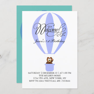 Honigballons für deinen ersten Geburtstag Einladung