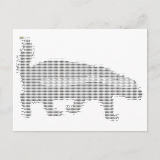 Honigbär ascii postkarte (Vorderseite)