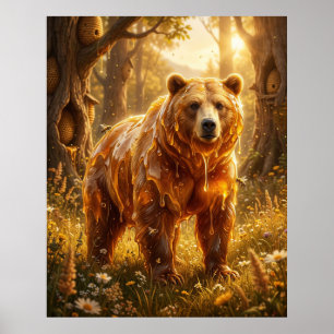 Honigbär-Wiesen-Glanz Poster