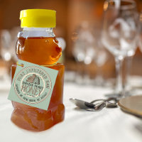 Honigbären-Produkt-Tag mit Skep Little Bear Bienen