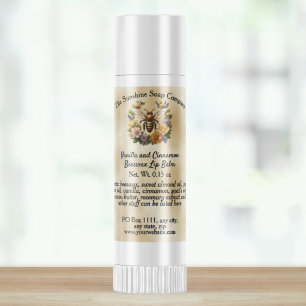 Honigbiene auf dem Lip Balm Label