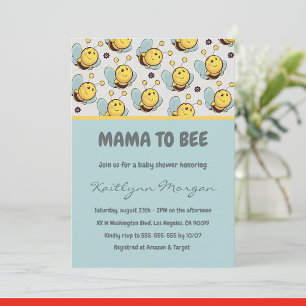 Honigbiene Baby Shower Einladungen Mama zur Biene 