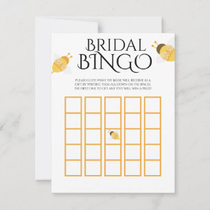 Honigbiene Brautparty Bingo Spiel Mitteilungskarte