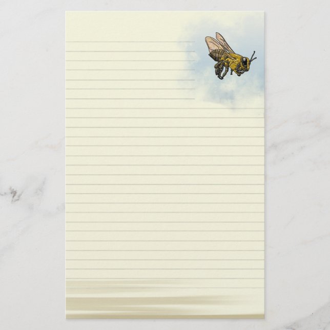 Honigbiene Briefpapier (Vorderseite)