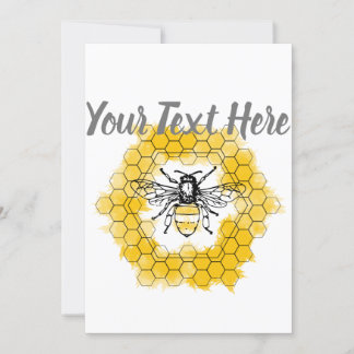 Honigbiene Bumblebee trendy Sommer und Frühling Einladung