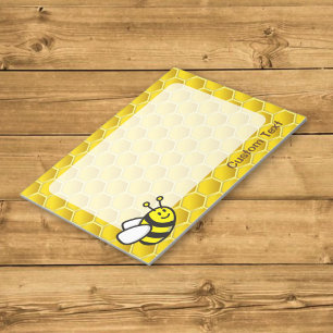 Honigbiene Cartoon Notizblock