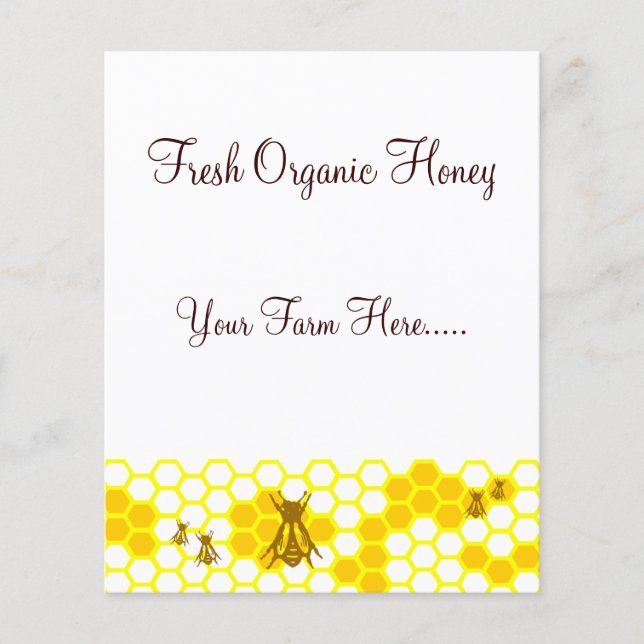 Honigbiene Custom Tags / Flyer (Vorne)