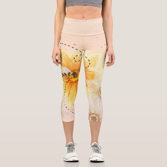 Honigbiene gerettet capri leggings (Vorderseite)