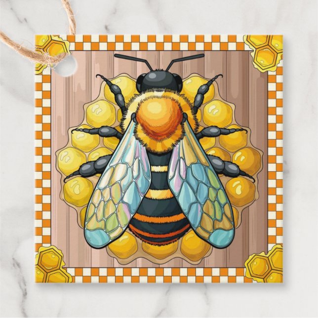 Honigbiene Geschenkanhänger (Vorderseite)