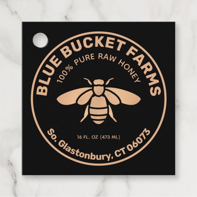 Honigbiene Geschenkanhänger (Vorderseite)