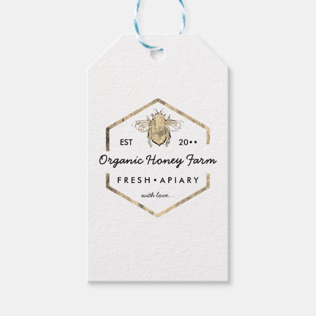 Honigbiene Geschenkanhänger (Vorderseite)