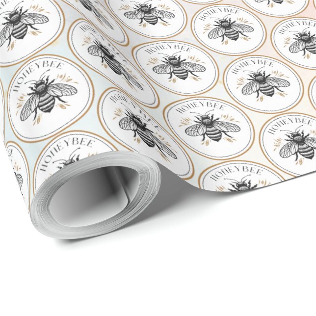 Honigbiene Geschenkpapier (Rolleneckpunkt)