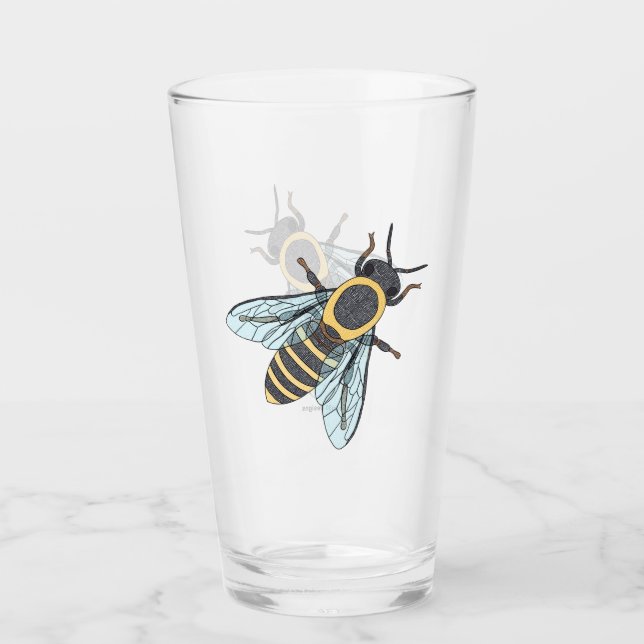 Honigbiene - Glas-Cup Glas (Vorderseite)
