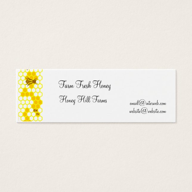 Honigbiene Honeycomb Custom Business Tags (Vorderseite)