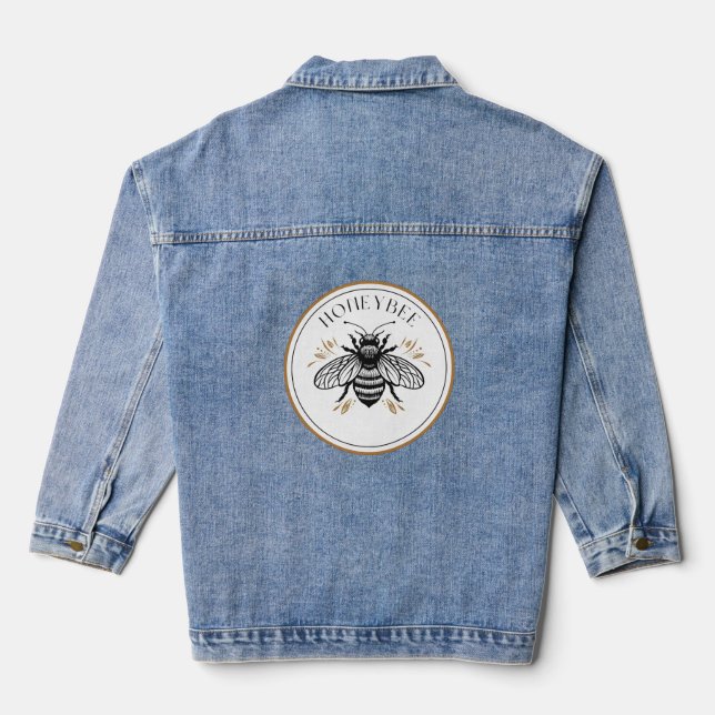 Honigbiene Jeansjacke (Rückseite)