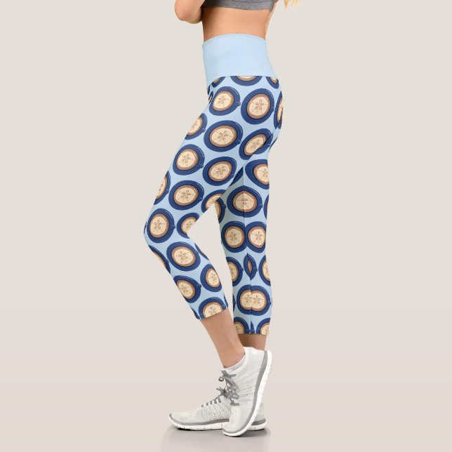 Honigbiene Kaffee Latte Capri Leggings (Links)
