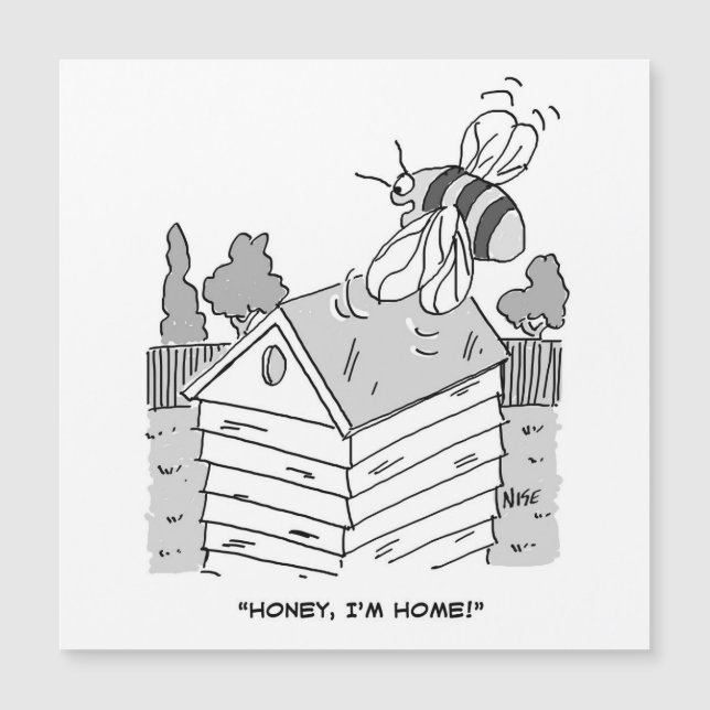 Honigbiene kehrt zu ihrem Bienenstock zurück Magnetkarte (Vorderseite)