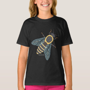 Honigbiene (lebendig) - Einfaches Mädchen-T-Shirt T-Shirt