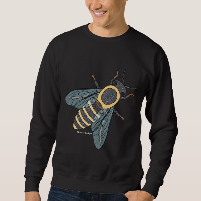 Honigbiene (lebhaft) - Männerpullover Sweatshirt (Vorderseite)