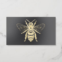 Honigbiene Luxus QR Code Folie Visitenkarte