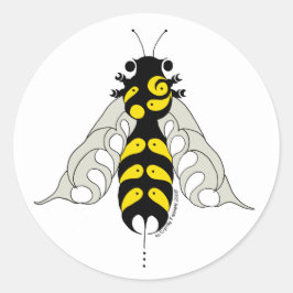 Honigbiene Runder Aufkleber