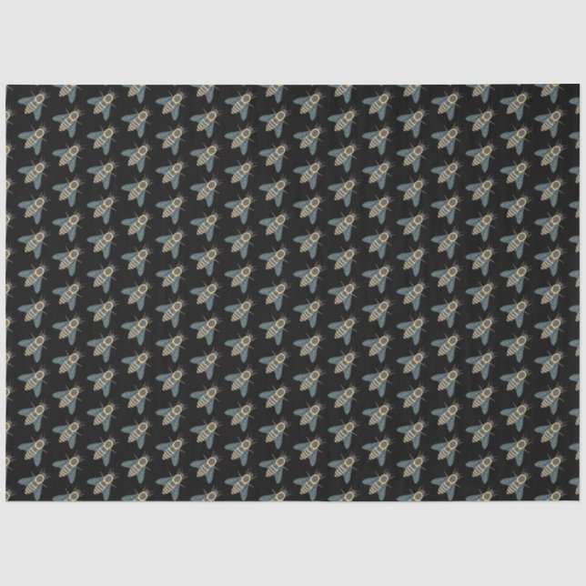Honigbiene (schwarz) - Gewebepapier Seidenpapier (Vorderseite)