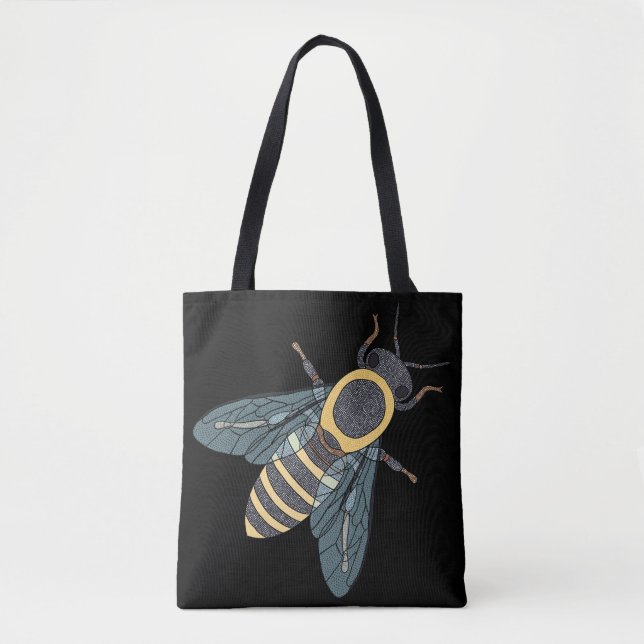 Honigbiene (Single schwarz) - Tasche (Vorderseite)