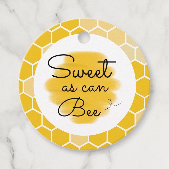 Honigbiene süß wie Babydusche Geschenkanhänger (Vorderseite)