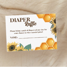 Honigbiene und Sonnenblumen Mama zum Windeln Begleitkarte