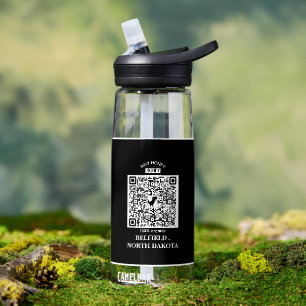 Honigbiene Vintage Familienname und Rücksendeadr Trinkflasche