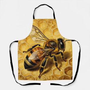 Honigbiene Wabe Golden Natur Schürze