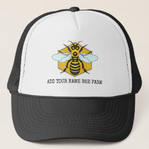 Honigbiene Waben Biene Farm Apiary Personalisiert Truckerkappe
