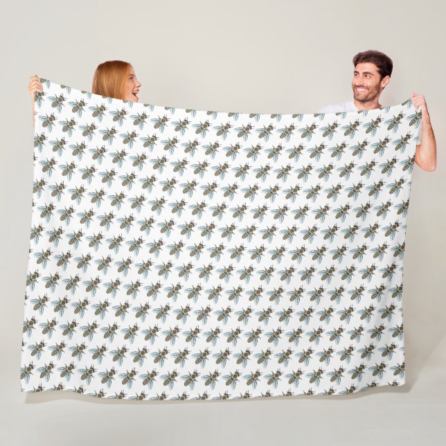 Honigbiene (weiß) - Fleece Blanket (Beispiel)