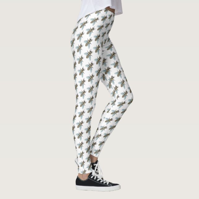 Honigbiene (weiß) - Leggings (Rechts)