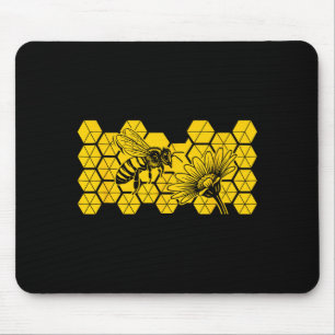 Honigbiene Wildblume rette Biene botanisch Natur E Mousepad