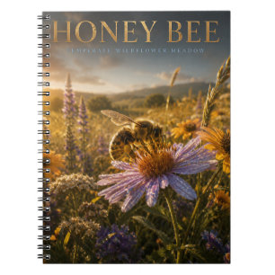 Honigbiene Wildblumenwiese TIER Notizblock