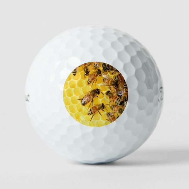 Honigbienen auf Honeycomb Golfball (Vorderseite)
